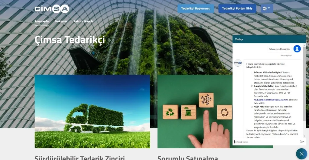 Cimsa Tedarikci Portali