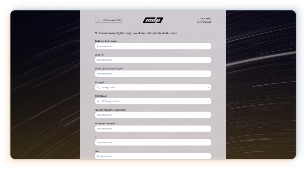 00 Login Tedarikçi Başvuru